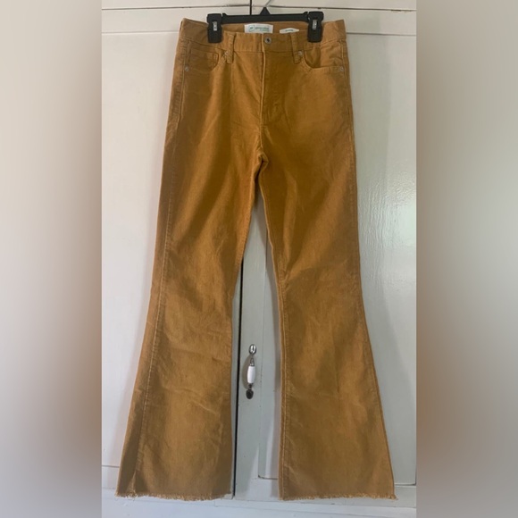 high-rise flare  tan/camel bell Botton pants - Picture 4 of 9